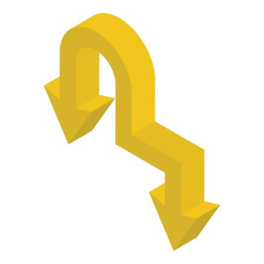 Aşağıya bakan bir ok, aşağı doğru eğilen ok kavramıdır. 