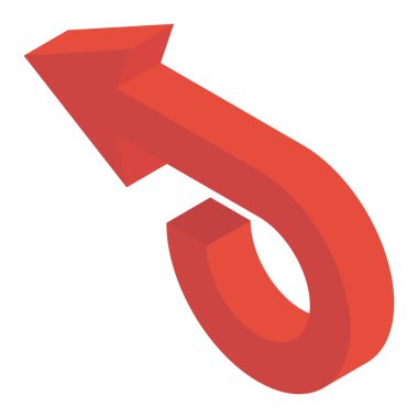 Tekrarlanan ok vektörünün Isometric simgesi 