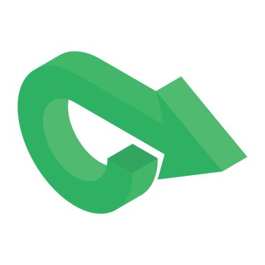 Tekrarlanan ok vektörünün Isometric simgesi 