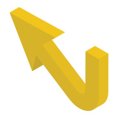 İzometrik tasarımda yön ok vektörü 