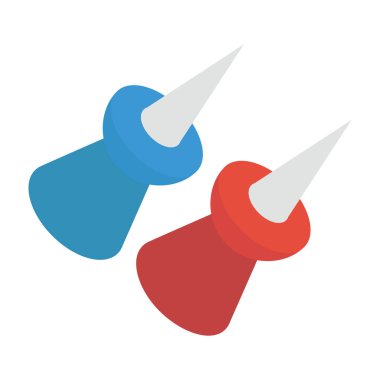 Pushpin aynı zamanda izometrik dizaynda pin simgesi olarak da bilinir.