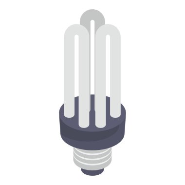 Öncü ampul vektörü beyaz arkaplanda izole edildi, güç tasarrufu