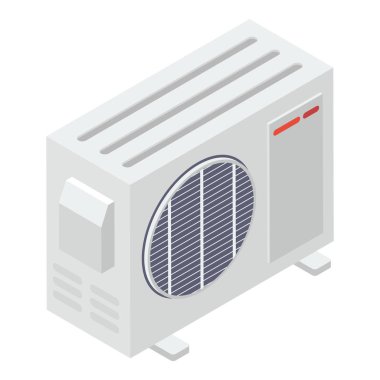 Oda havalandırması için açık hava, ac fan vektör tasarımı 