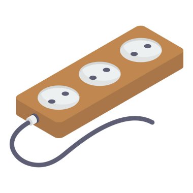 İzometrik tasarımda elektronik anahtar vektörü 