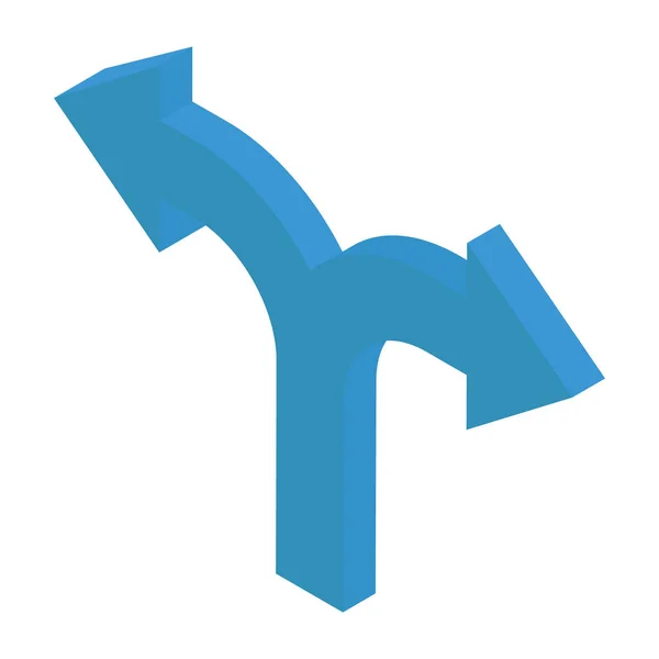 Symbole Flèche Utiliser Sur Route Symbolisant Signe Direction — Image vectorielle