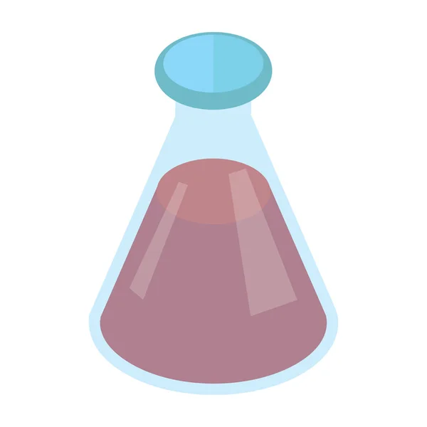 Erlenmeyer Lombik Ikon Izometrikus Vektor Sablon Laboratóriumi Felszerelés Jelölése — Stock Vector