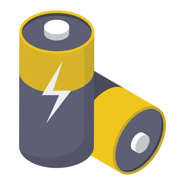 Batteriezellen Symbol Isometrisches Vektordesign — Stockvektor