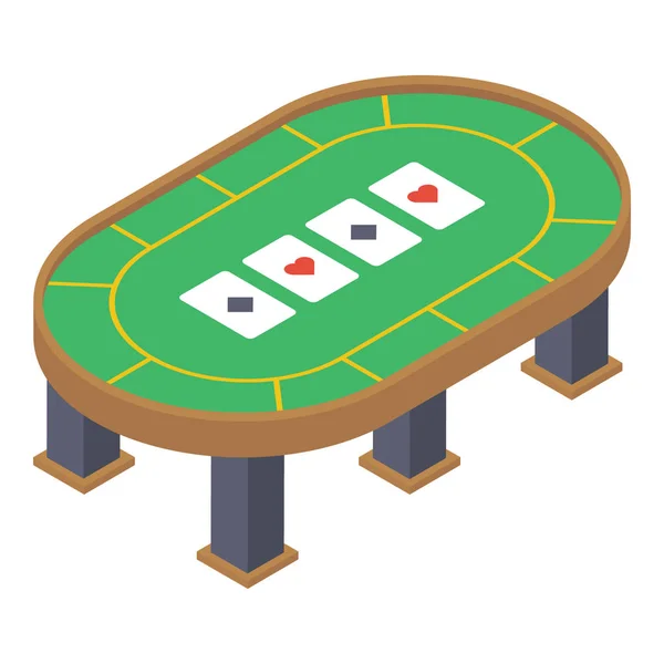 Mesa Casino Com Cartas Poker Fazendo Ícone Mesa Poker Vetor —  Vetores de Stock