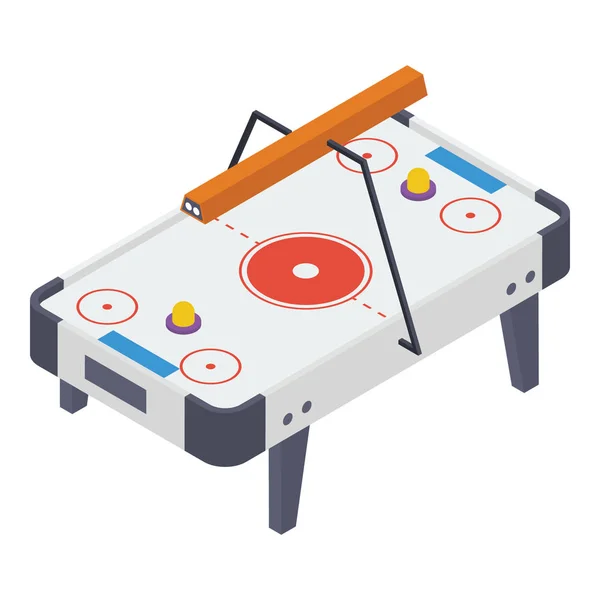 Air Hockey Table Game Lights Used Indoor Outdoor Sports Activity — Stock Vector