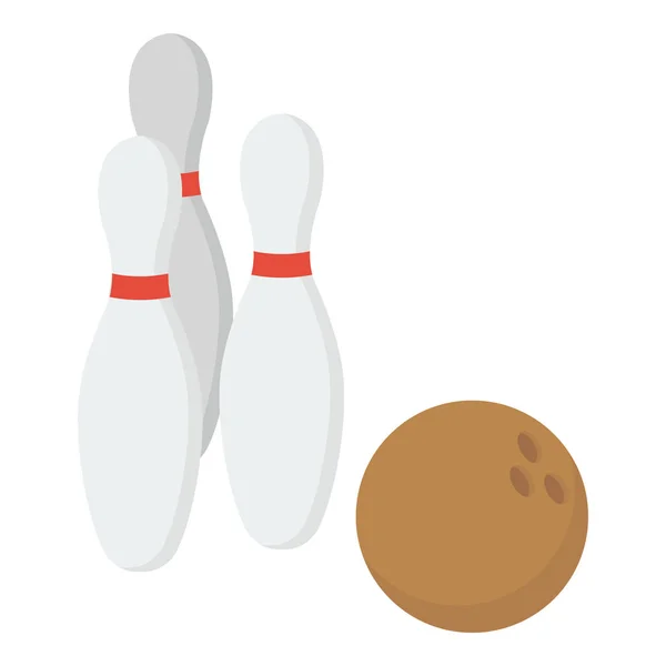Indoor Entertainment Bowling Spel Pictogram Isometrisch Ontwerp — Stockvector