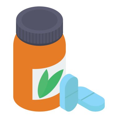 İlaç kavanozu, haplar, kapsüller ve haplar için şişe kabı vs. 