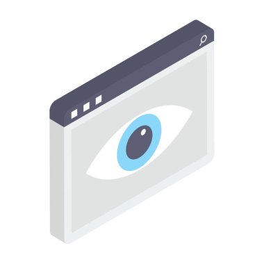 İzometrik biçimdeki Web izleme vektörü 