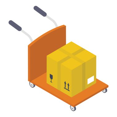 Bagaj ve el arabasını taşımak için bir yük arabası tasarımı. 