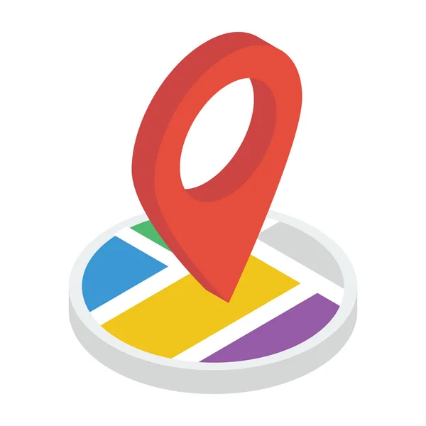 Icono Navegación Del Mapa Pin Ubicación Mapa Que Representa Gps — Vector de stock