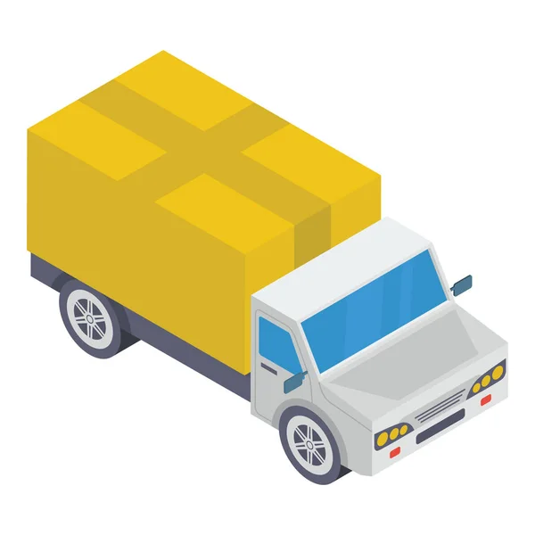 Dodávka Kamion Vektor Izolované Bílém Pozadí — Stockový vektor
