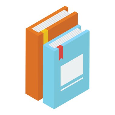 İzometrik tasarımda favori kitap vektörü 