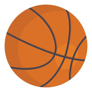 İzometrik vektör tasarımında spor aracı, basketbol simgesi 