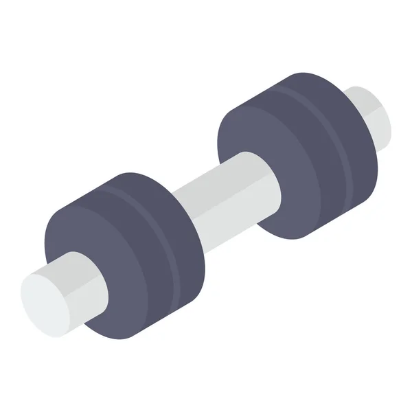 Werkzeug Zum Gewichtheben Hantelsymbol Isometrischen Vektor — Stockvektor