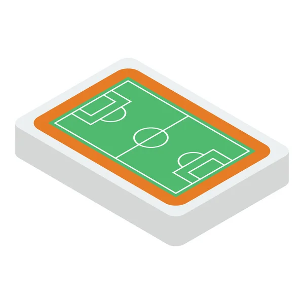 Fußballfeld Ikone Isoliert Auf Weißem Hintergrund — Stockvektor