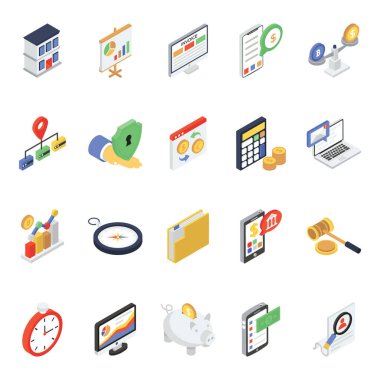 İşte modern izometrik tarzda bir iş simgesi. Bu ikonlar aracılığıyla iş yapmanın takdire şayan bir yolu. Bu düzenlenebilir vektörlerle tasarım projelerinizi desteklemeye hazır olun. Şimdi yakala..