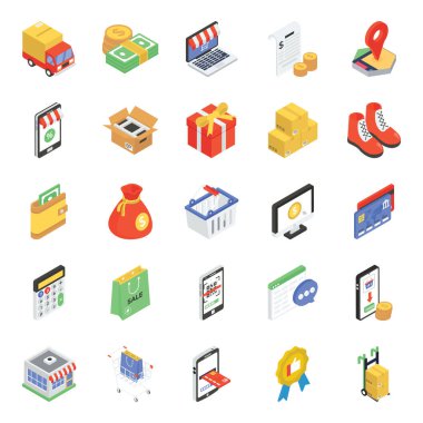 Size izometrik tarzda inanılmaz bir alışveriş ve ekommerce paketi sunuyoruz. Ticarete, çevrimiçi alışverişe ve ilgili diğer projelere çok uygun..