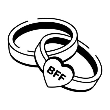 En iyi halkaları gösteren yarım yamalak bir biçim simgesi