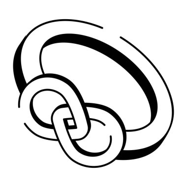 Sonsuzluk yüzüğünü gösteren karalama biçimi simgesi