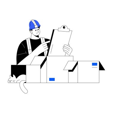 Denetim tasvir eden yarım yamalak bir biçim illüstrasyonu 