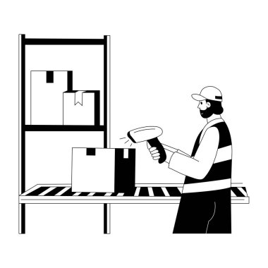 El çizimi bir paket kaldırıcı gösteriyor 