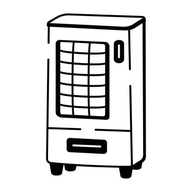 Kule ısıtıcısını gösteren el çizimi bir simge