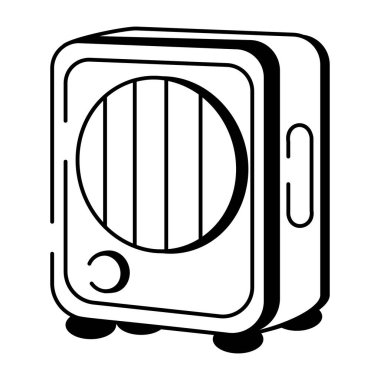 Akıllı ısıtıcıyı gösteren yarım yamalak bir biçim simgesi