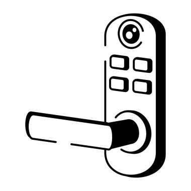 Parmak izi kapısını gösteren bir çizim biçimi simgesi