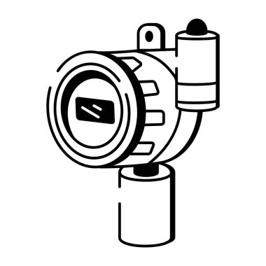 Gaz detektörü gösteren karalama biçimi simgesi