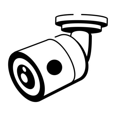 Akıllı bir kamera gösteren bir el çizimi simgesi