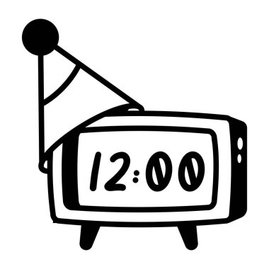 Bir çelenk gösteren yarım yamalak bir simge