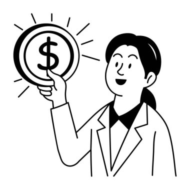 Başarıyı gösteren bir el çizimi biçim simgesi