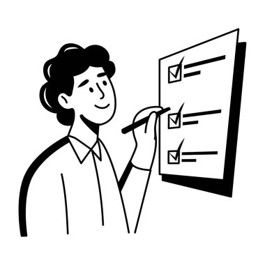 Başarıyı gösteren bir el çizimi biçim simgesi