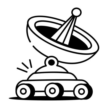 Bir uzay mekiğini gösteren yarım yamalak bir simge