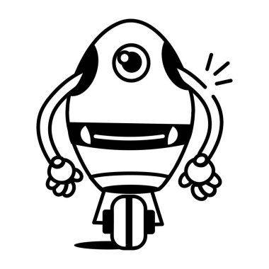 Bir uzay mekiğini gösteren yarım yamalak bir simge