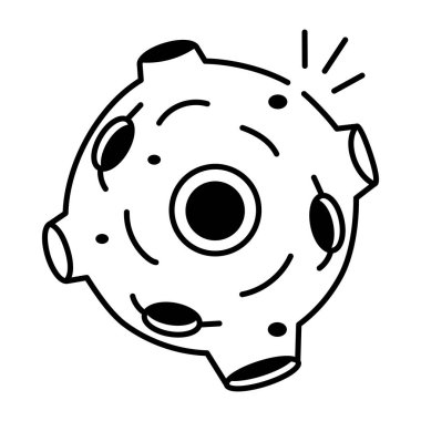 Bir uzay mekiğini gösteren yarım yamalak bir simge