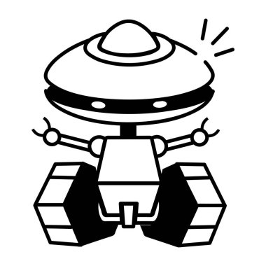 Bir uzay mekiğini gösteren yarım yamalak bir simge