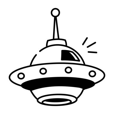 Bir uzay mekiğini gösteren yarım yamalak bir simge