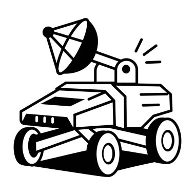 Bir uzay mekiğini gösteren yarım yamalak bir simge