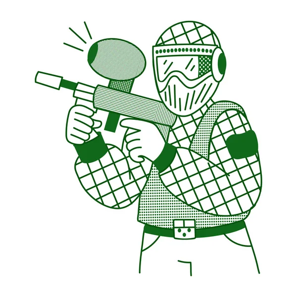 Amerikan futbolcusunu gösteren el çizimi resim