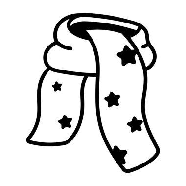 Bir eşarp gösteren karalama biçimi simgesi