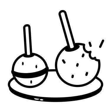 Pasta poplarını gösteren yarım yamalak bir simge