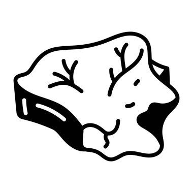 Fosilleri gösteren bir el çizimi simgesi