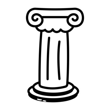 Eskiler sütununu temsil eden yarım yamalak bir biçim simgesi