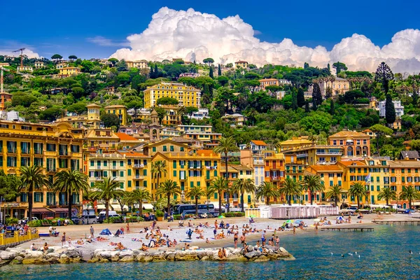 Playa de Santa Margherita Ligure - Riviera italiana - Liguria - Italia — Foto de Stock