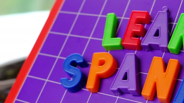 learn spanish language alphabet on magnets letters